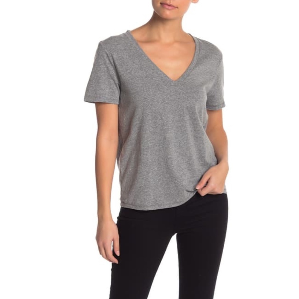 Heather Gray Classic V Neck T-Shirt
